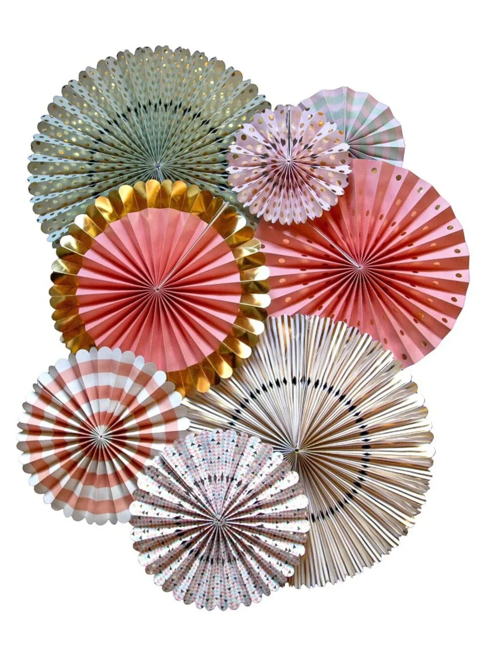 My Mind's Eye Trend Style Party Fans, 8 Count, TRP008 - NIP